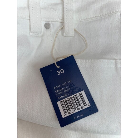 NIC+ZOE Cut-Off White Denim Shorts size 30 NWT Mid Rise 5” Inseam Relaxed Fit - Picture 8 of 10